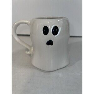 Ghost Coffee Tea Mug 15oz Ivory White‎ Halloween Way To Celebrate Spooky Spook